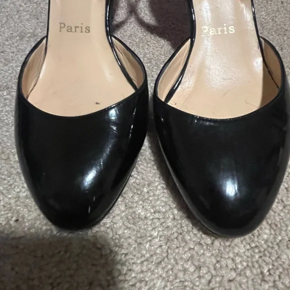 Christian Louboutin Black Patent Leather Heels - Picture 15 of 16